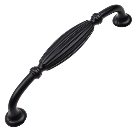 5 In. Center To Center Matte Black Fluted Cabinet Pull - 4046-MB, 25PK
